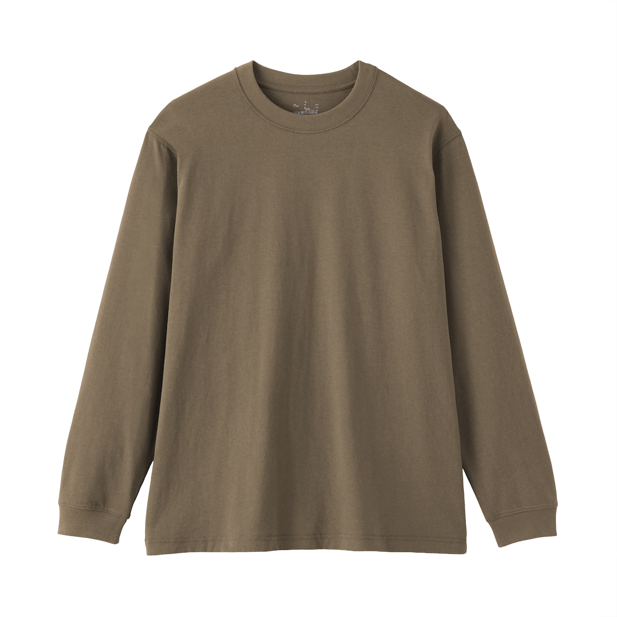 紳士　洗いざらし太番手クルーネック長袖Ｔシャツ