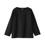 紳士　洗いざらし太番手ボートネック九分袖Ｔシャツ