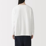 紳士　洗いざらし太番手ボートネック九分袖Ｔシャツ