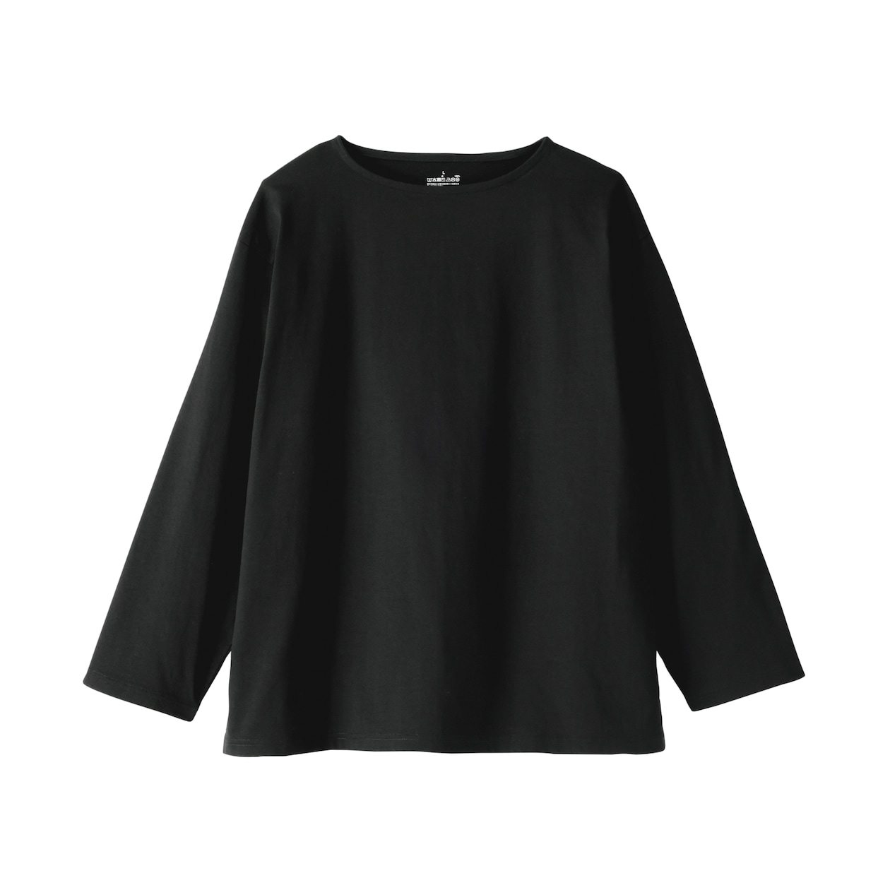 紳士　洗いざらし太番手ボートネック九分袖Ｔシャツ