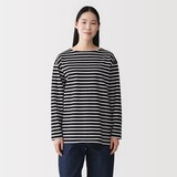 紳士　洗いざらし太番手ボートネック九分袖Ｔシャツ