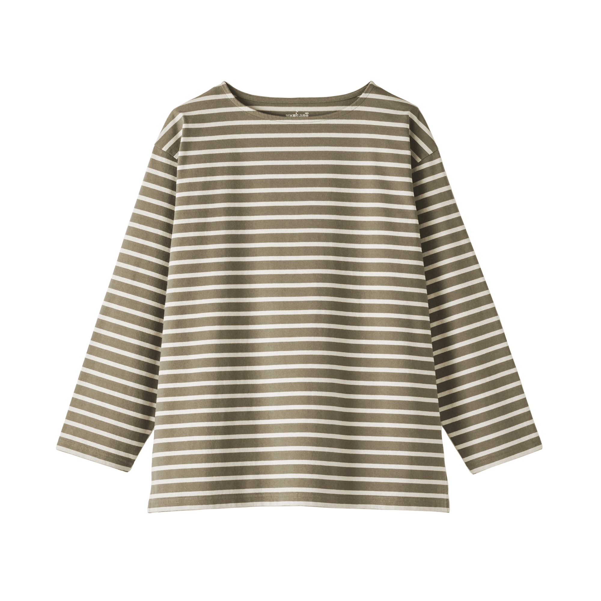 紳士　洗いざらし太番手ボートネック九分袖Ｔシャツ