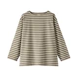 紳士　洗いざらし太番手ボートネック九分袖Ｔシャツ