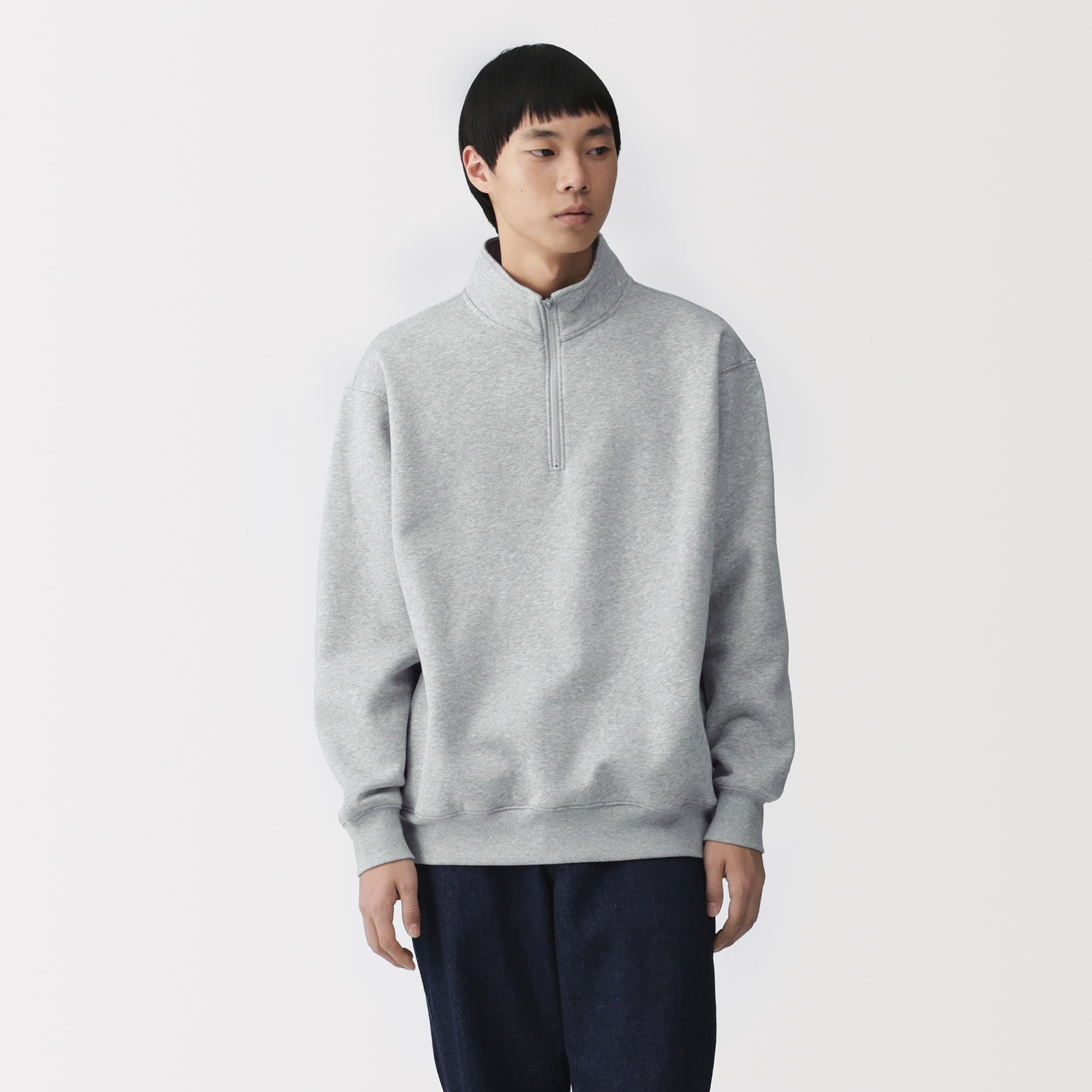 紳士 ハーフジップスウェットシャツ | 無印良品