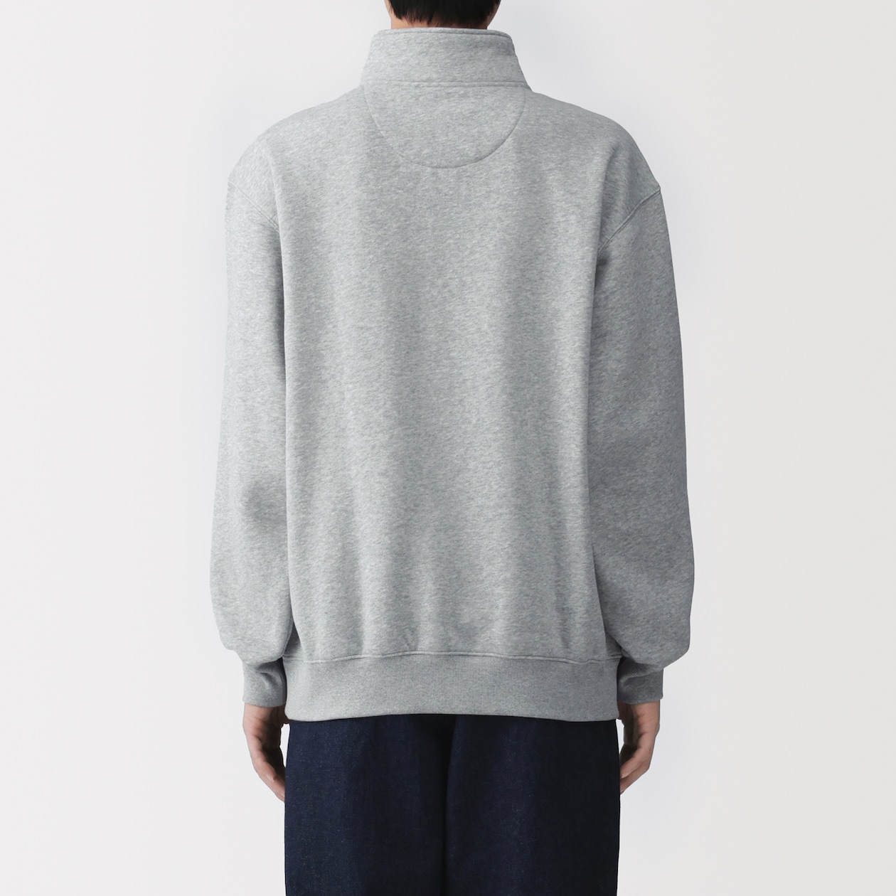 紳士　ハーフジップスウェットシャツ