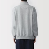 紳士　裏起毛スウェットハーフジッププルオーバー