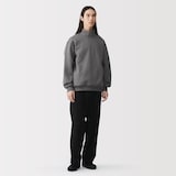 紳士　ハーフジップスウェットシャツ