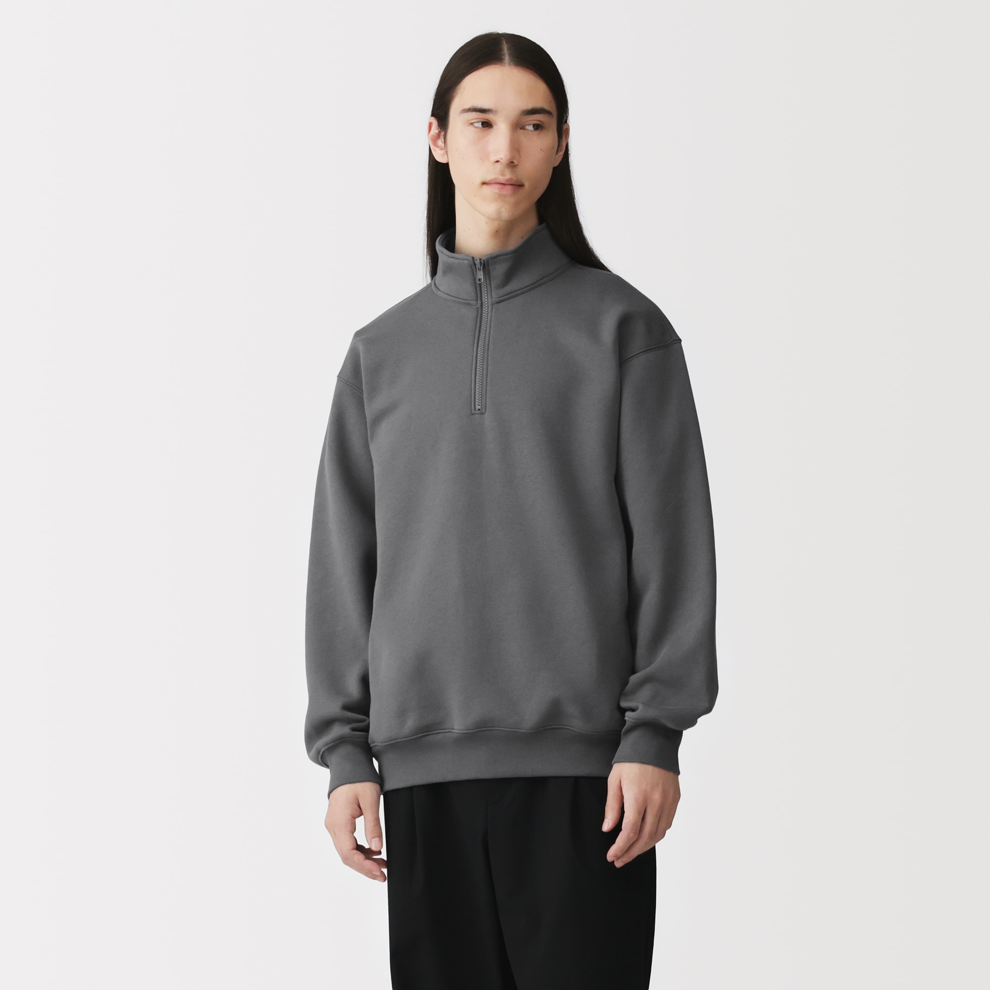 紳士 ハーフジップスウェットシャツ | 無印良品