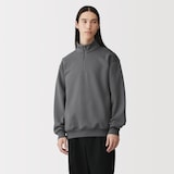 紳士　ハーフジップスウェットシャツ