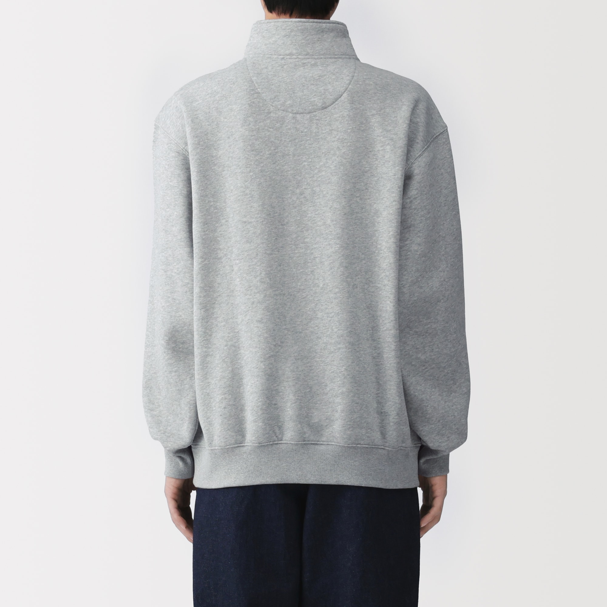 紳士　ハーフジップスウェットシャツ