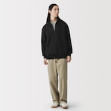紳士　ハーフジップスウェットシャツ