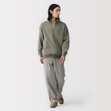 紳士　ハーフジップスウェットシャツ