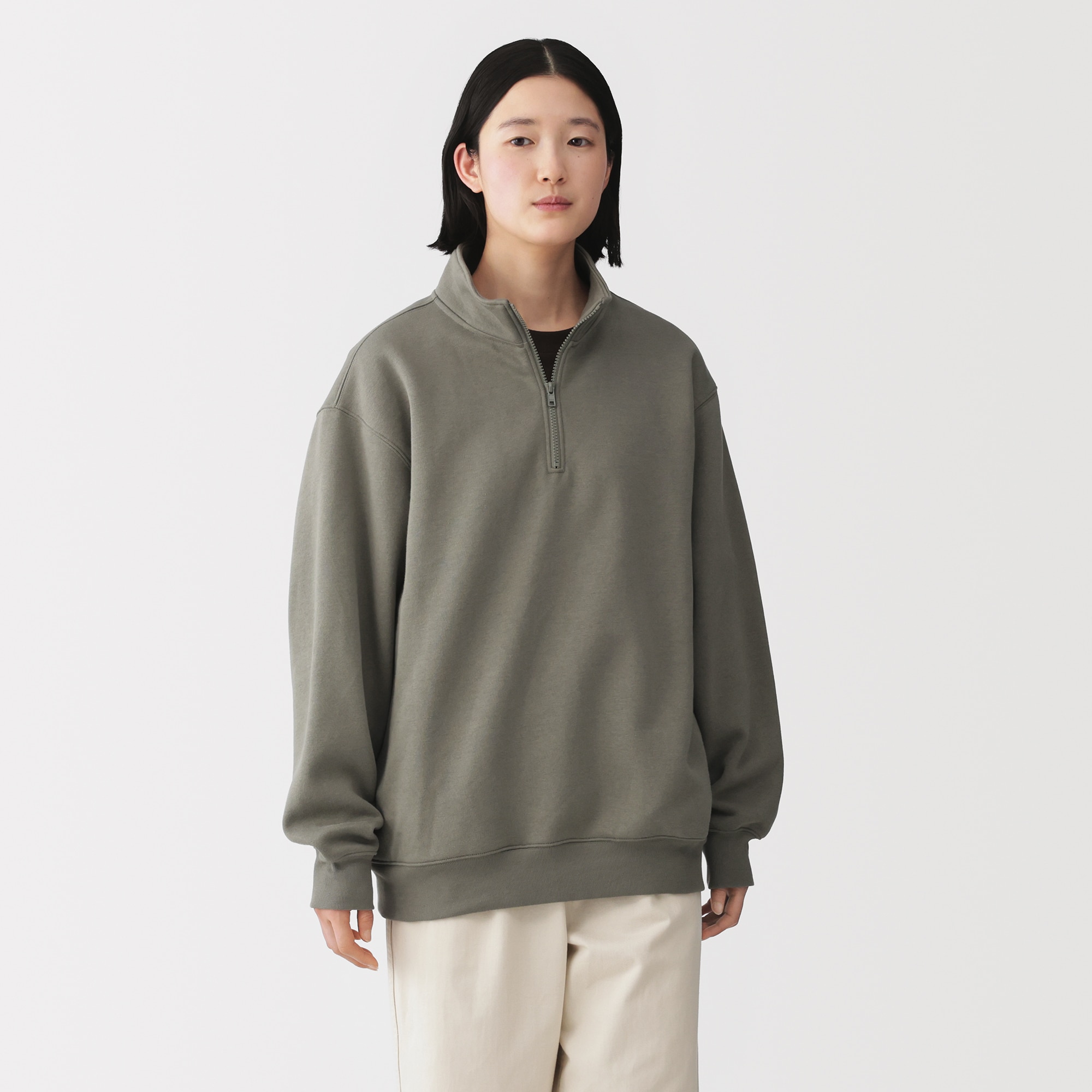 紳士 ハーフジップスウェットシャツ | 無印良品