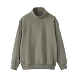紳士　ハーフジップスウェットシャツ