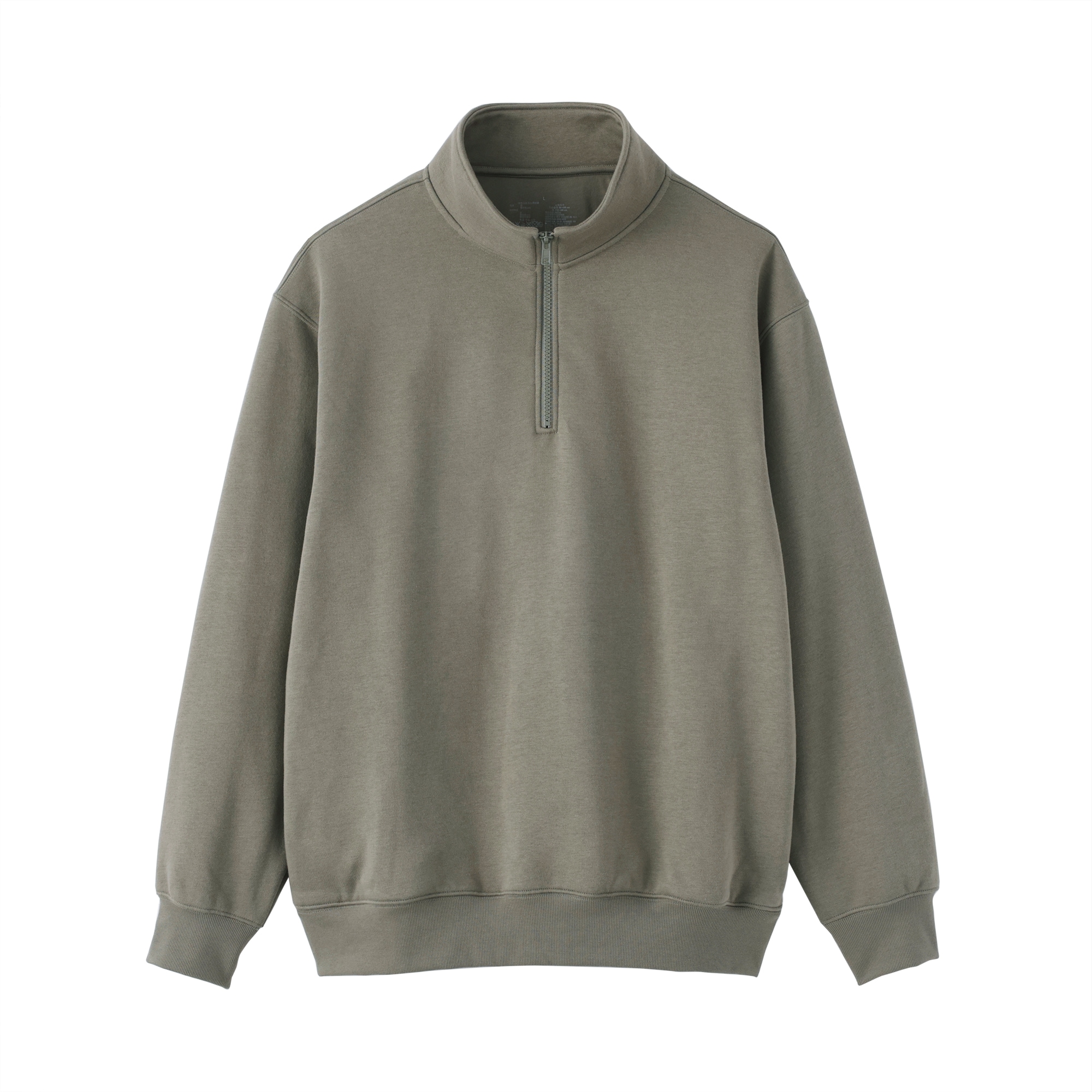 紳士　ハーフジップスウェットシャツ