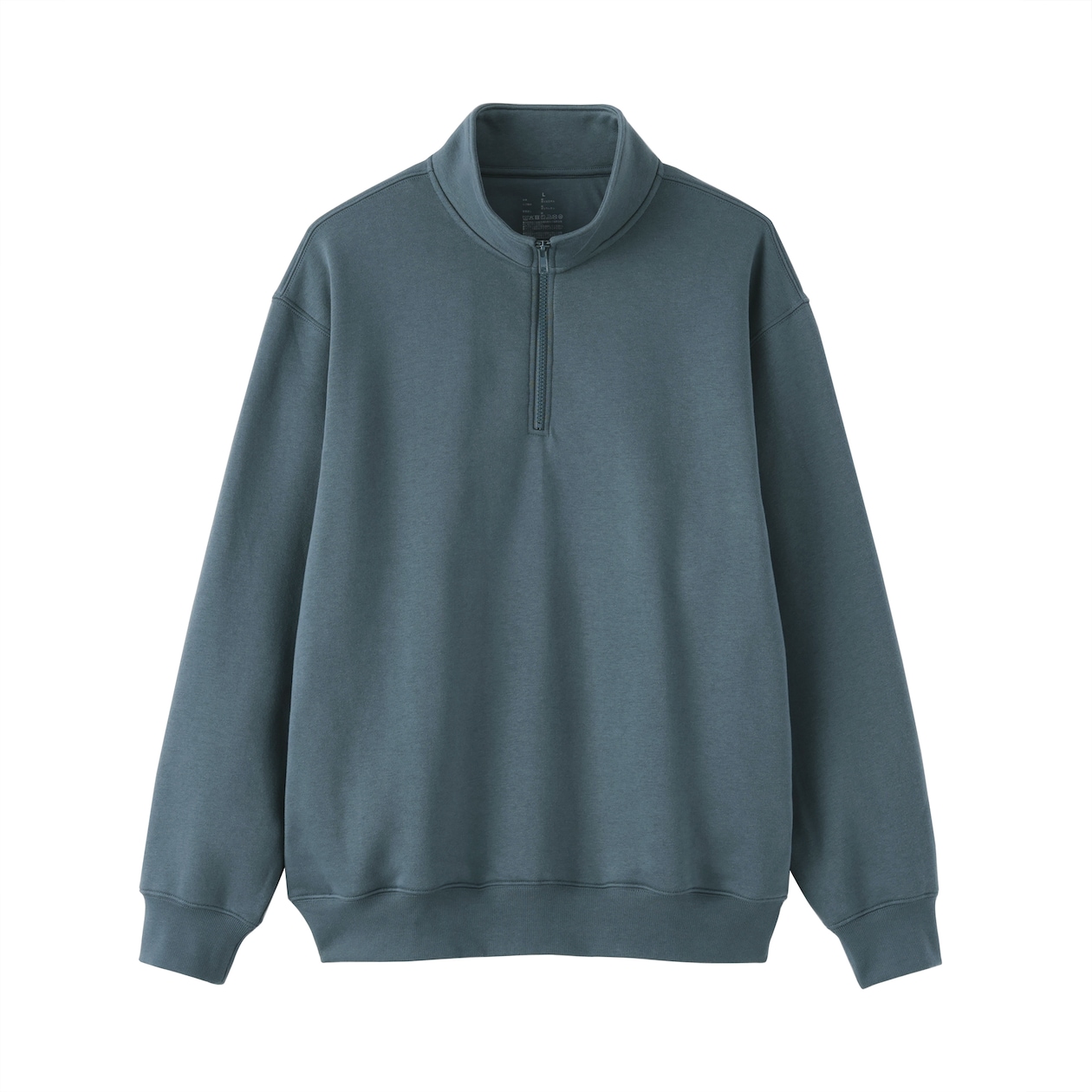 紳士　ハーフジップスウェットシャツ