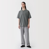 紳士　ＵＶカット乾きやすいワッフルヘンリーネック半袖Ｔシャツ