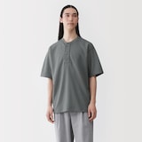 紳士　ＵＶカット乾きやすいワッフルヘンリーネック半袖Ｔシャツ