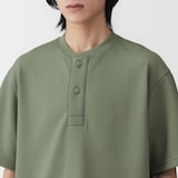 紳士　ＵＶカット乾きやすいワッフルヘンリーネック半袖Ｔシャツ