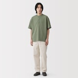 紳士　ＵＶカット乾きやすいワッフルヘンリーネック半袖Ｔシャツ