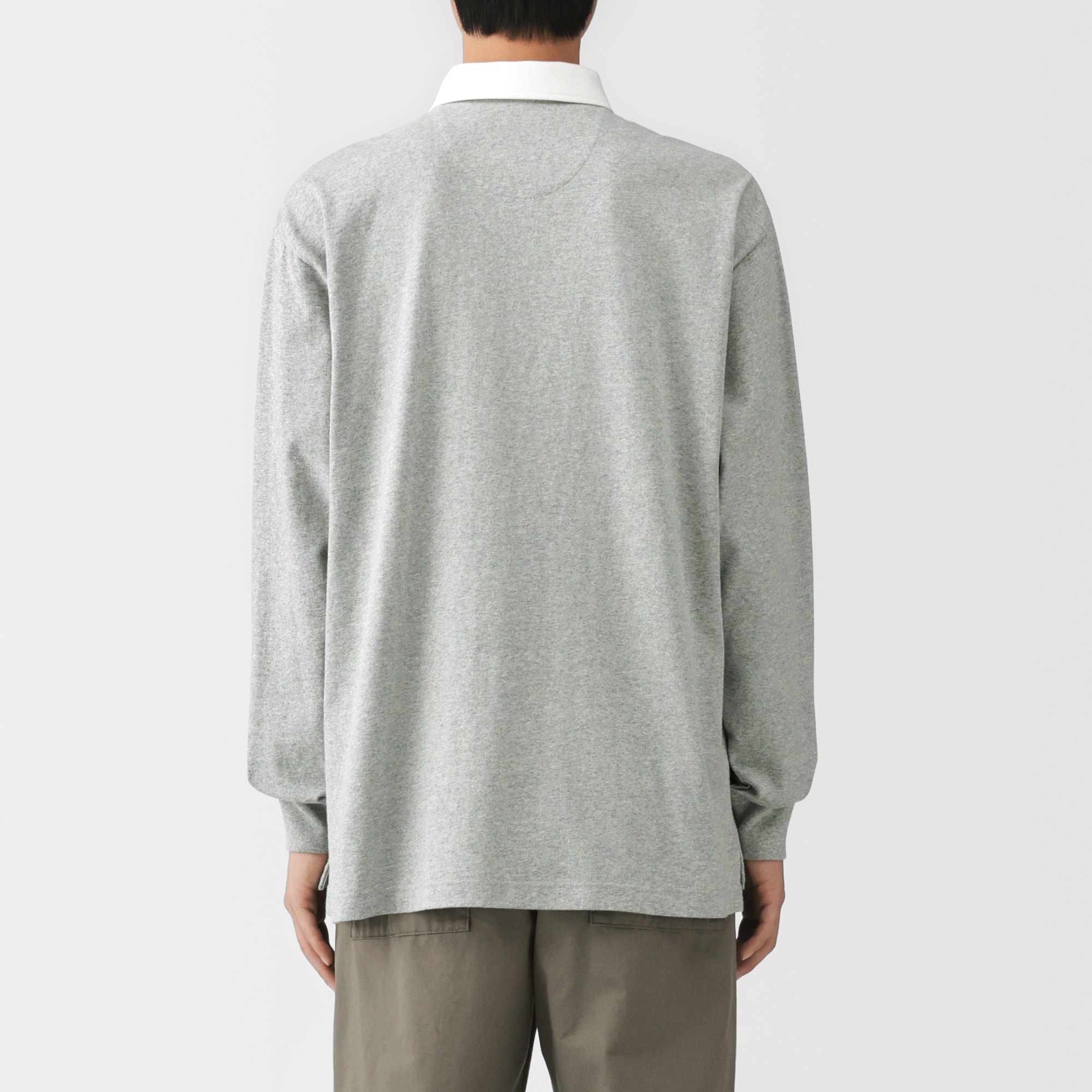 紳士 洗いざらし太番手長袖ラガーシャツ | 無印良品