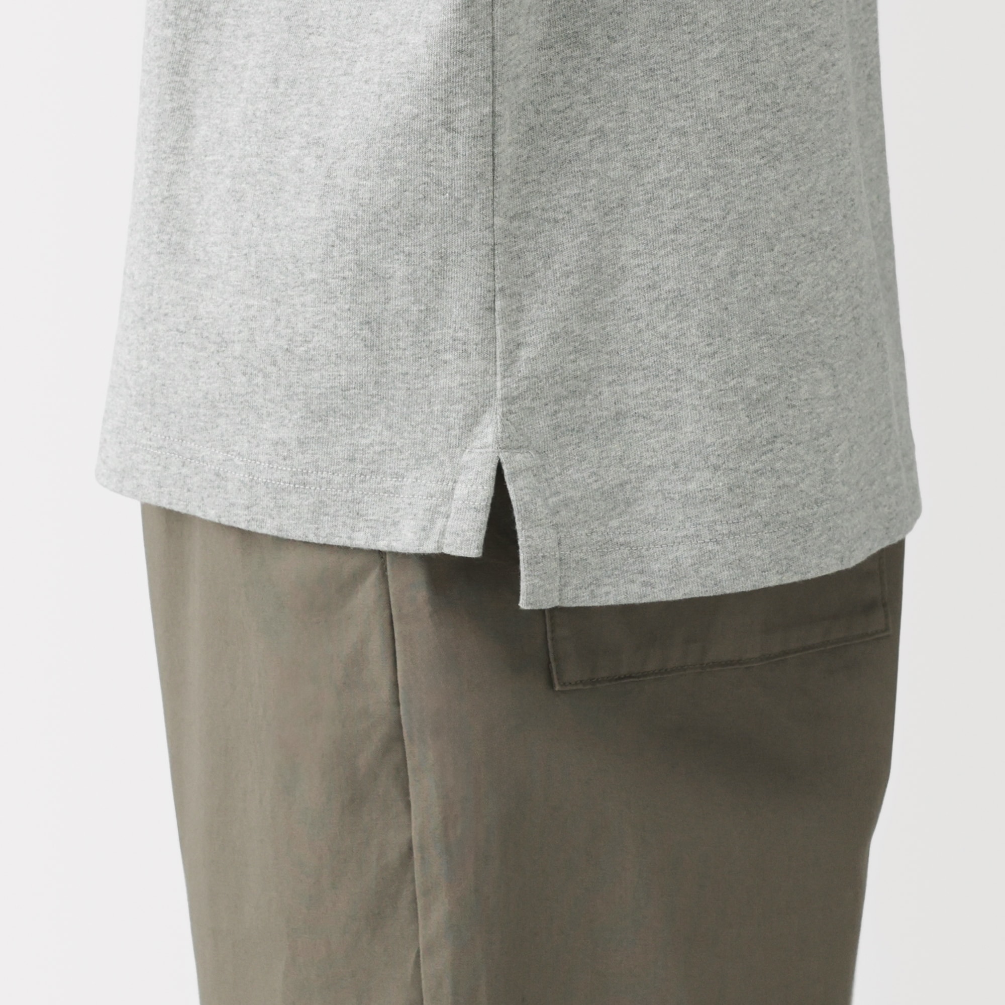 紳士　洗いざらし太番手長袖ラガーシャツ