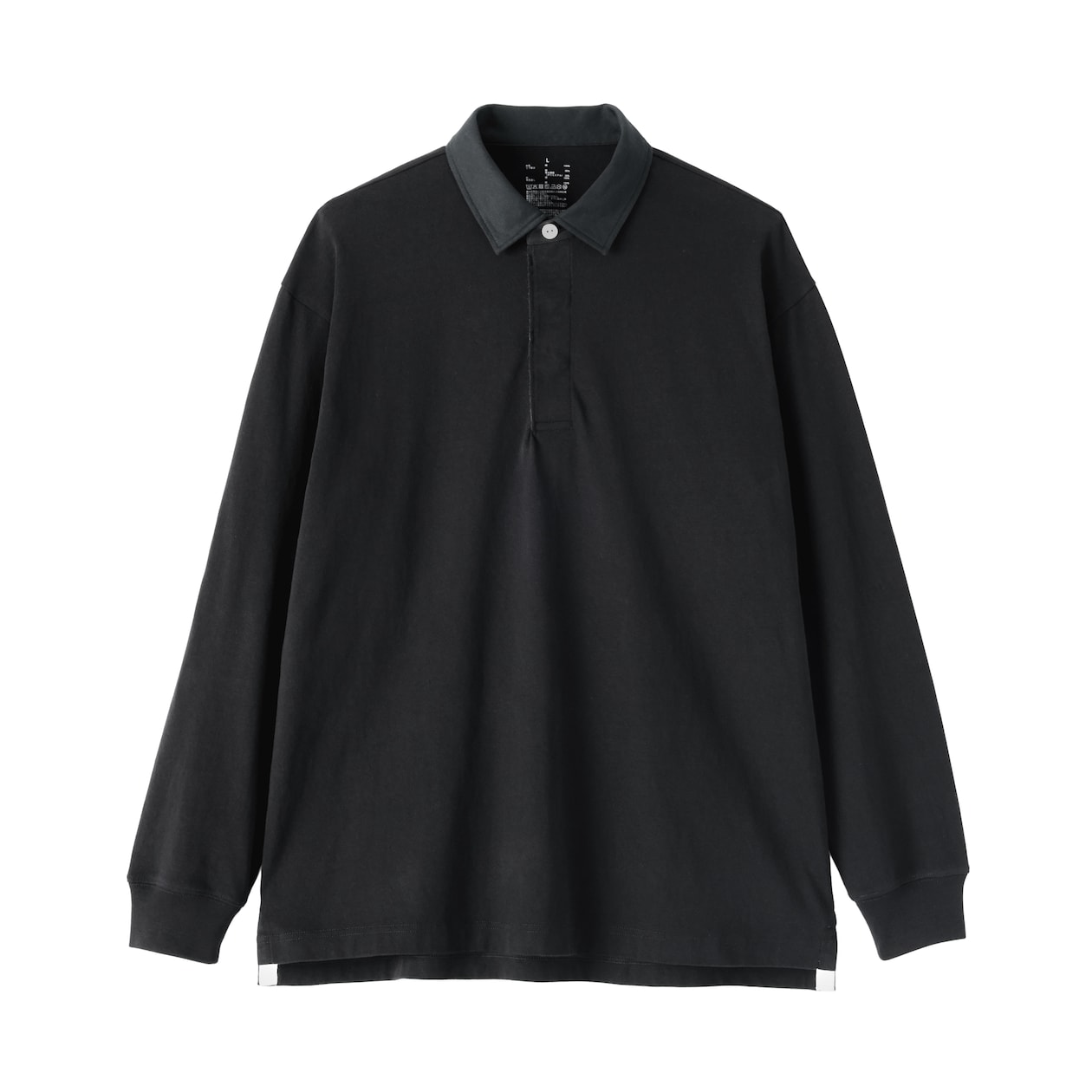 紳士　洗いざらし太番手長袖ラガーシャツ
