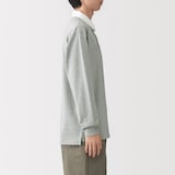 紳士　洗いざらし太番手長袖ラガーシャツ