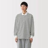 紳士　洗いざらし太番手長袖ラガーシャツ