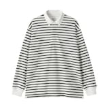 紳士　洗いざらし太番手長袖ラガーシャツ