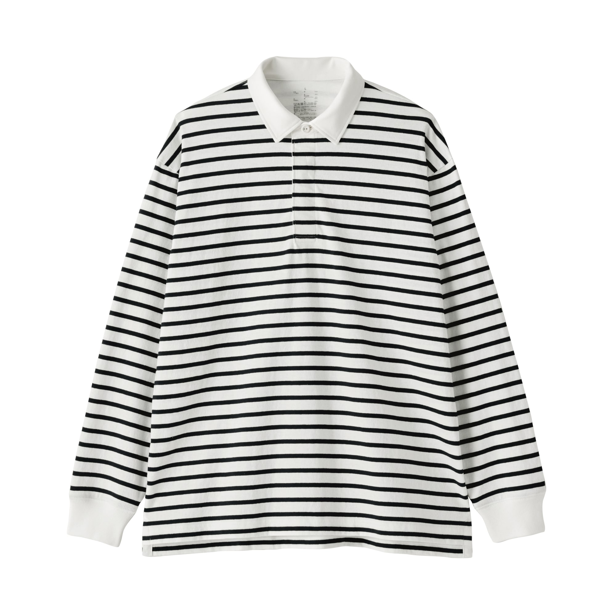 紳士　洗いざらし太番手長袖ラガーシャツ