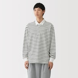 紳士　洗いざらし太番手長袖ラガーシャツ