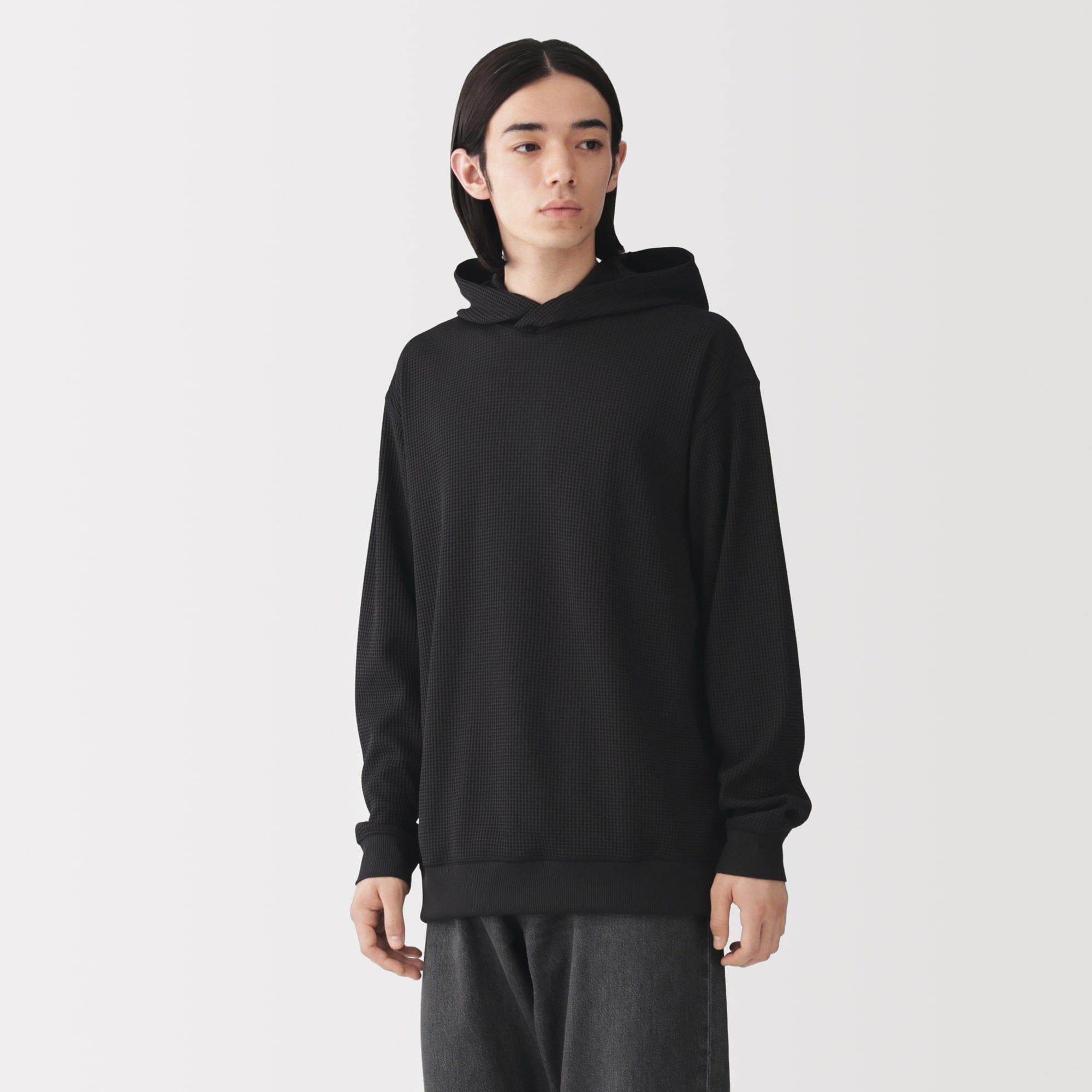 紳士 UVカット乾きやすいワッフルプルパーカ | 無印良品