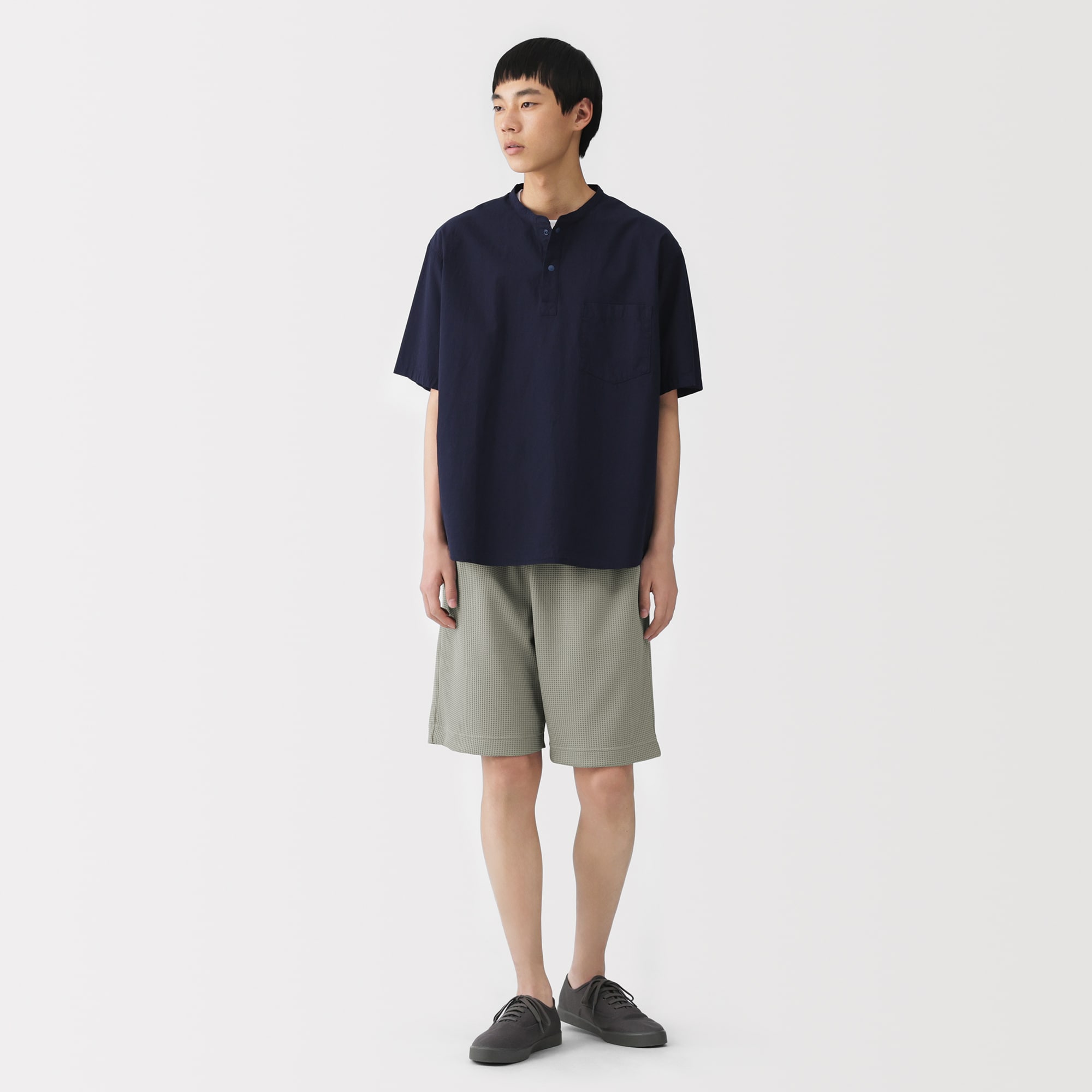 紳士 UVカット乾きやすいワッフルショートパンツ | 無印良品