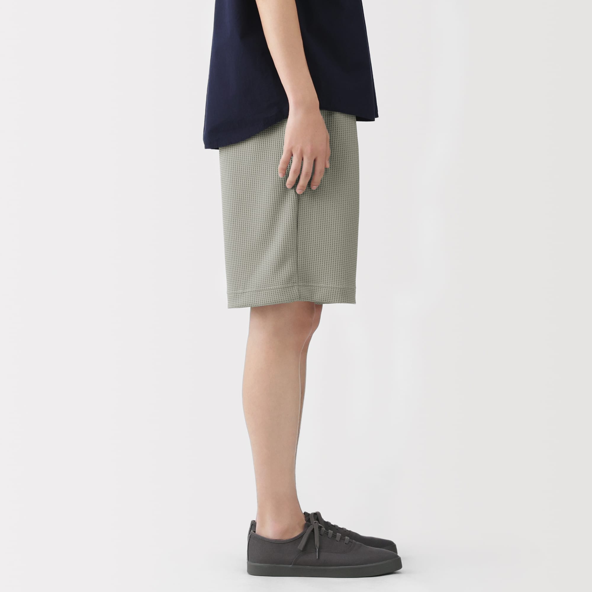 紳士 UVカット乾きやすいワッフルショートパンツ | 無印良品