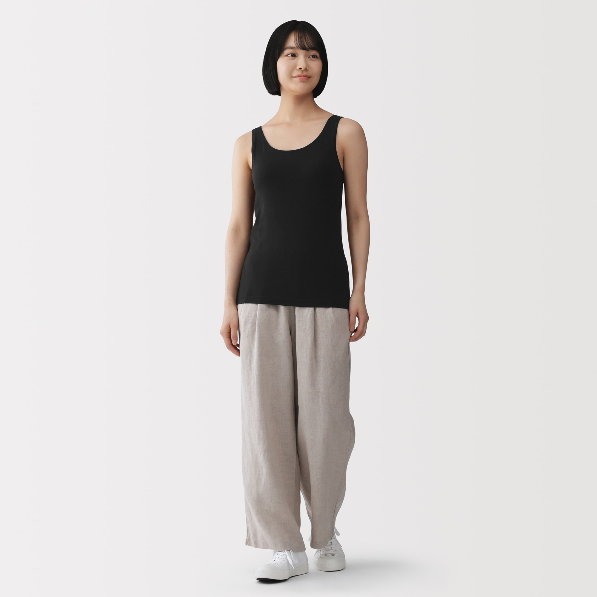 婦人　コットンストレッチブラタンクトップ