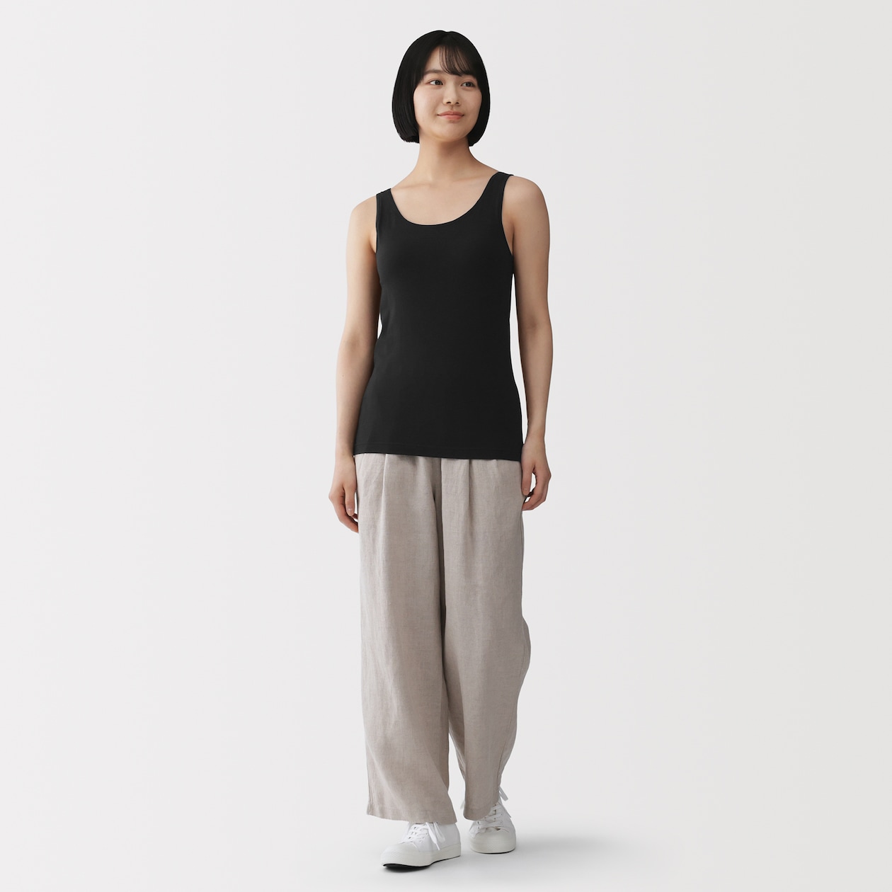 婦人　コットンストレッチブラタンクトップ