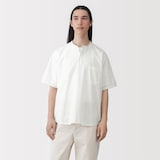 紳士　涼感ヘンリーネック半袖布帛Ｔシャツ