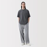 紳士　涼感ヘンリーネック半袖布帛Ｔシャツ