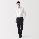 紳士　ノンアイロンセミワイドカラー長袖シャツ
