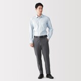 紳士　ノンアイロンセミワイドカラー長袖シャツ