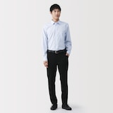 紳士　ノンアイロンセミワイドカラー長袖シャツ