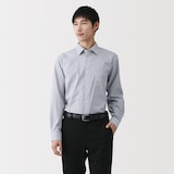 紳士　ノンアイロンセミワイドカラー長袖シャツ