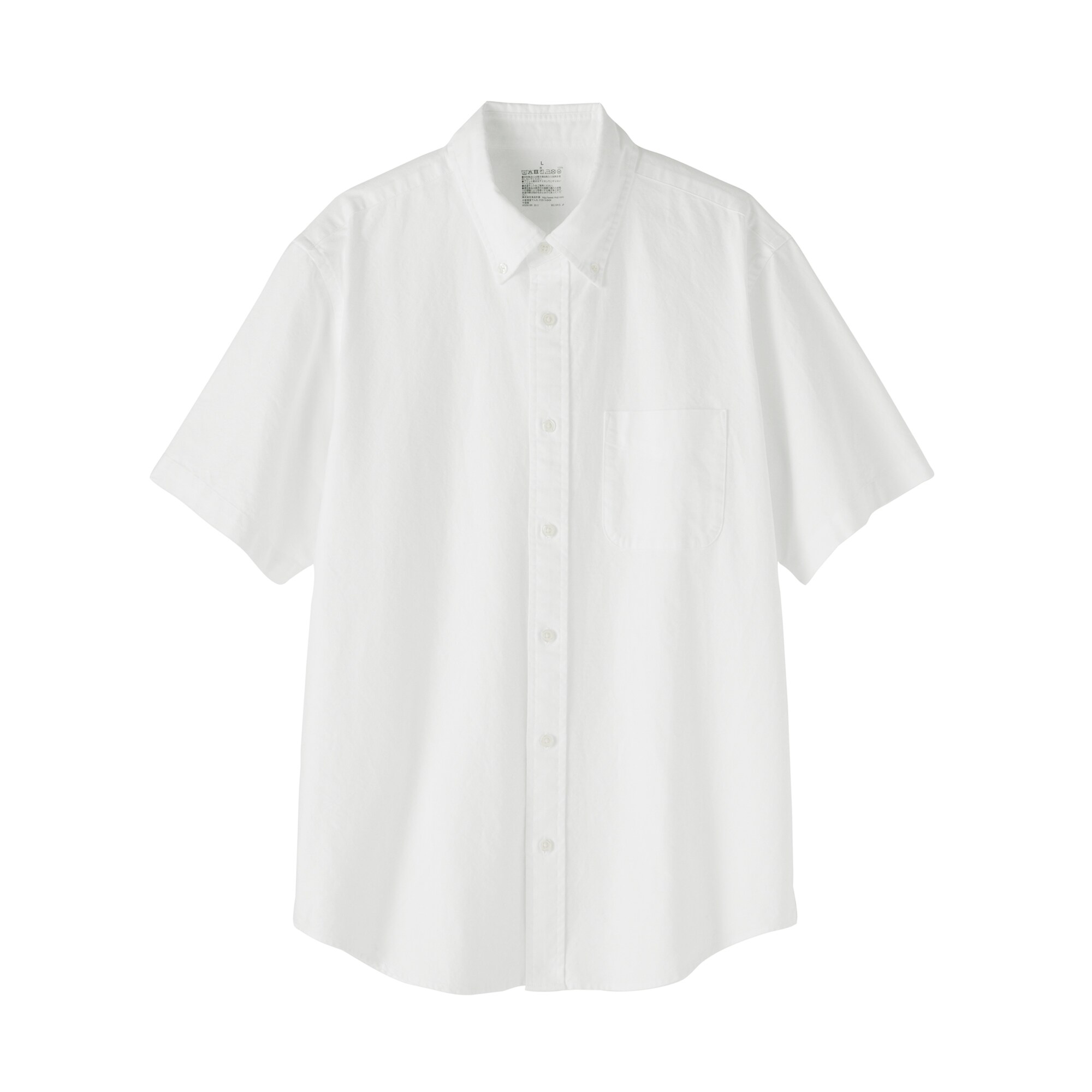紳士　洗いざらしオックスボタンダウン半袖シャツ