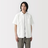 紳士　洗いざらしオックスボタンダウン半袖シャツ