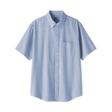 紳士　洗いざらしオックスボタンダウン半袖シャツ