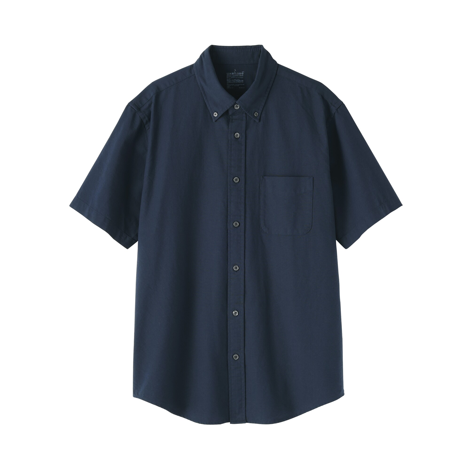 紳士　洗いざらしオックスボタンダウン半袖シャツ
