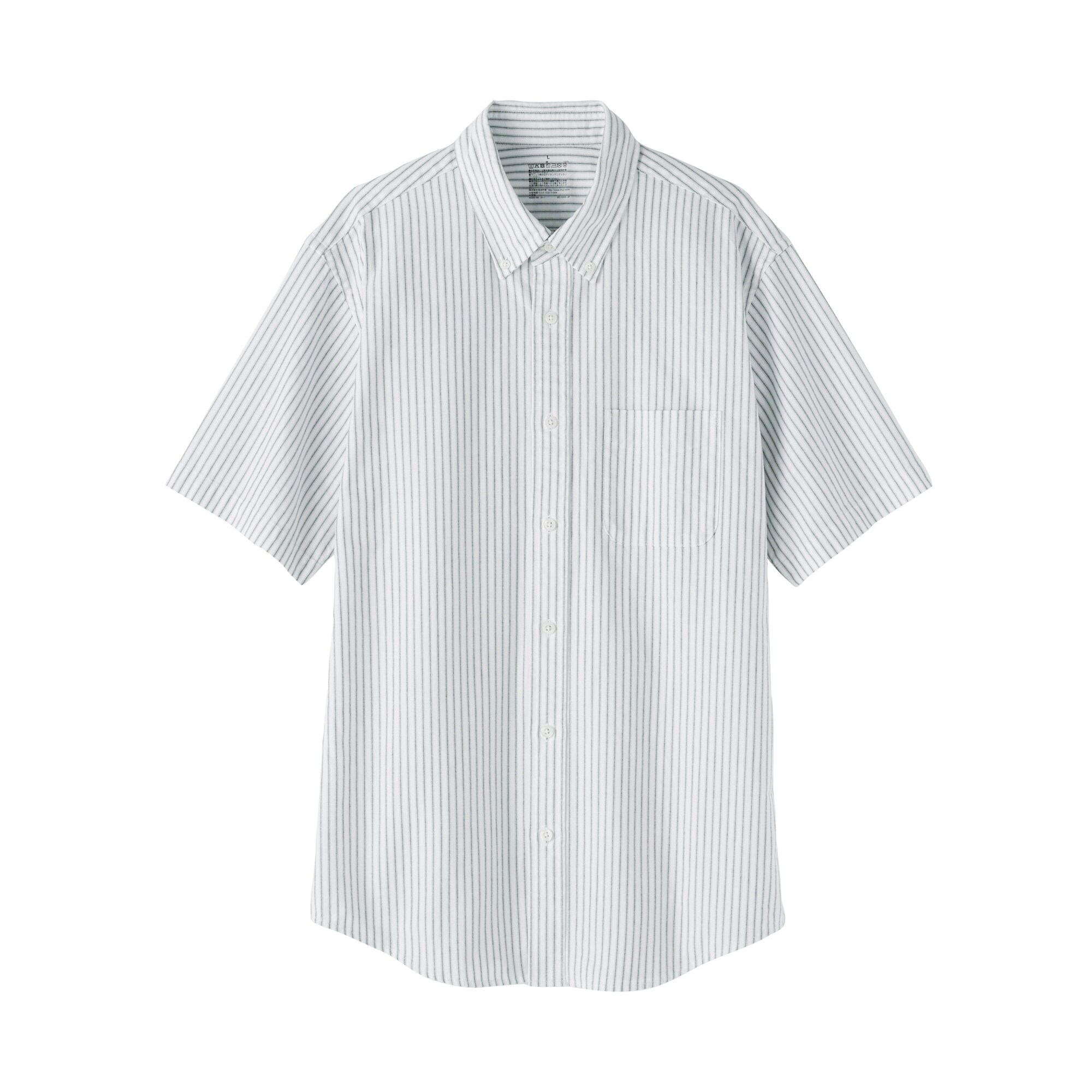 紳士　洗いざらしオックスボタンダウン半袖シャツ