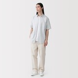 紳士　洗いざらしオックスボタンダウン半袖シャツ