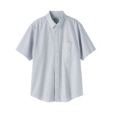 紳士　洗いざらしオックスボタンダウン半袖シャツ